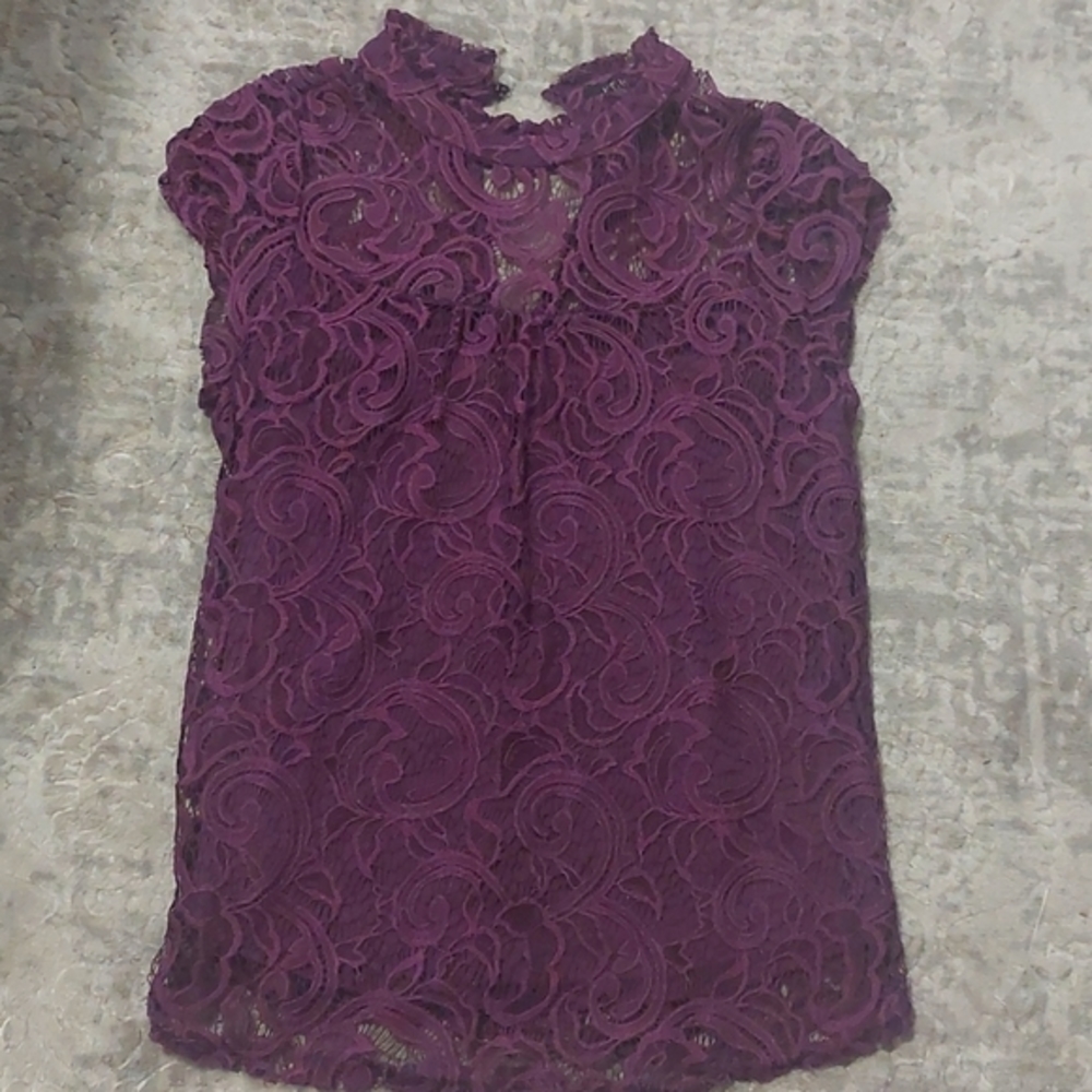 Purple lace top